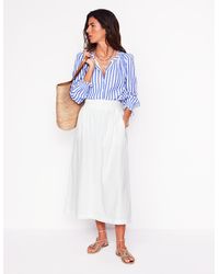 Boden - Double Cloth Smocked Skirt - Lyst