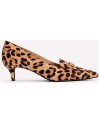 Boden - Iris Spitze Loafer Mit Absatz Und Trensendetail-Mohair, Leopardenmuster - Lyst