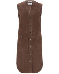 Bogner Veloursleder-Weste Andrea - Braun