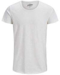 Jack & Jones Men's Plain Short-Sleeved T-shirts Crew Neck Casual Cotton Tee Top 