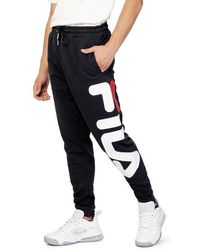 Mens Trousers Fila Al Woven Techno Track Pants in Navy/Violet for Men Blue Slacks and Chinos Slacks and Chinos Fila Trousers 