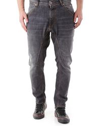 ABSOLUT JOY Stylische Loose-fit  Jeans Hose Grau Washed  Herren Jeans W31 