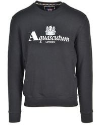 Aquascutum Men Sweatshirts - Black