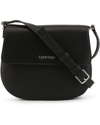 Calvin Klein Mono Logo Crossbody Bag - Black