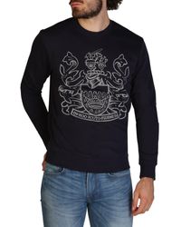 Aquascutum Cotton Qmf010l0 03 Navy Sweatshirt in Blue for Men gym and workout clothes Sweatshirts Mens Clothing Activewear 