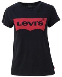 Levi's Cotton Round Neck Short Sleeve Printed T-shirt - Black