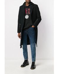 DIESEL Long Sleeve Plain Coat - Black