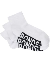 Bonds - Logo Cushioned Quarter Crew 3 Pack - Lyst