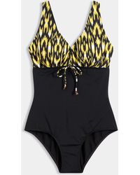 bonprix - Medium Corrigerend Badpak Met Brede Bandjes - Lyst
