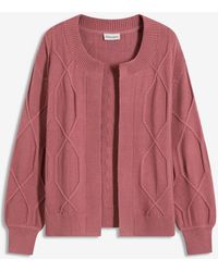 bonprix - Strickjacke Mit Zopfmuster - Lyst