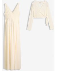 bonprix - Robe De Mariée Pour La Grossesse Et Cache-Cœur Avec Fonction Allaitement (Ens. 2 Pces) - Lyst