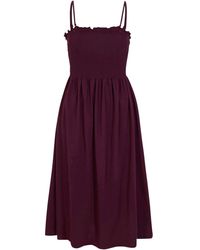 bonprix - Abito Di Jersey Al Polpaccio Con Lavorazione Smock - Lyst