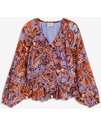 bonprix - Blusa Di Chiffon Con Volant - Lyst
