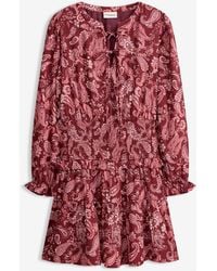 bonprix - Mini Jurk Van Gestructureerde Crêpe - Lyst