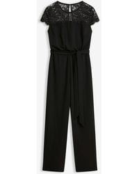 bonprix - Overall Aus Feinem Jersey Mit Spitze - Lyst