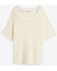 bonprix - Oversize Ajourshirt Mit Leinen - Lyst