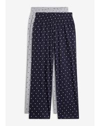 bonprix - Lange Pyjamabroek Van Zuiver Katoen (Set Van 2) - Lyst