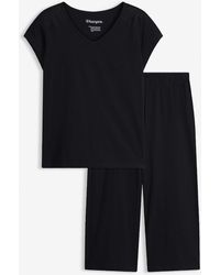 bonprix - Capri Pyjama Met Wijde Culotte - Lyst