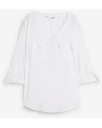 bonprix - Blusa A Maniche Lunghe Con Scollo A V - Lyst