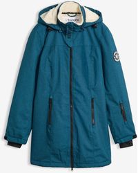bonprix - Giacca Lunga Tecnica Impermeabile Con Pile Teddy - Lyst