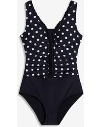 bonprix - Corrigerend Badpak Met Plooitjes, Medium Corrigerend - Lyst