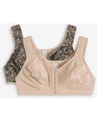 bonprix - Reggiseno Senza Ferretto Con Allacciatura Sul Davanti E Cotone Biologico (Pacco Da 2) - Lyst