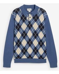 bonprix - Polo-Pullover Mit Argyle-Muster Aus Reiner Baumwolle - Lyst