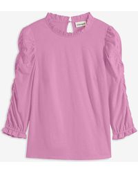 bonprix - Maglia Con Maniche A 3/4 E Arricciatura - Lyst
