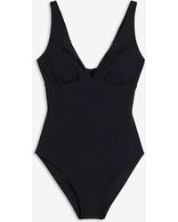 bonprix - Medium Shape-Badeanzug Mit Tiefem Ausschnitt - Lyst