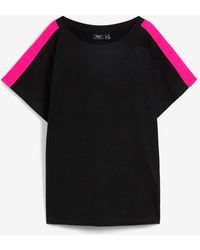 bonprix - T-Shirt Mit Neonstreifen Aus Reiner Bio-Baumwolle - Lyst