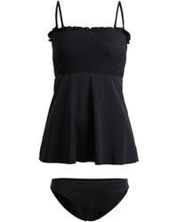 bonprix - Tankini A Fascia Con Lavorazione A Punto Smock (Set 2 Pezzi) - Lyst