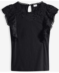 bonprix - Shirt Mit Spitze Und Volants - Lyst