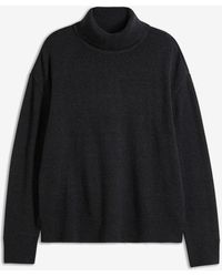 bonprix - Maglione A Collo Alto Con Cotone Riciclato, Loose Fit - Lyst
