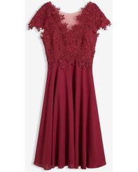 bonprix - Midikleid Aus Zartem Tüll Mit Spitze - Lyst