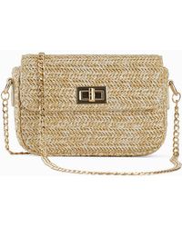 bonprix - Borsa A Tracolla Effetto Paglia Con Filato Glitterato - Lyst
