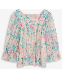 bonprix - Bluse Mit Ballonsaum - Lyst
