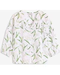 bonprix - Bedruckte Bluse Mit Volants - Lyst