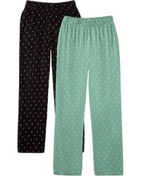 bonprix - Lange Pyjamabroek Van Zuiver Katoen (Set Van 2) - Lyst