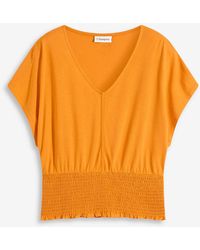bonprix - Shirt Mit Smock-Saum - Lyst