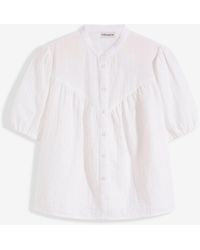 bonprix - Kurzarm-Bluse Aus Musselin - Lyst