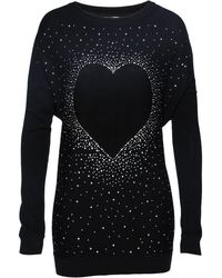 bonprix - Longpullover Mit Herz-Dekostein-Applikation - Lyst