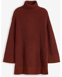 bonprix - Pull Col Roulé Oversize En Coton Mélangé - Lyst