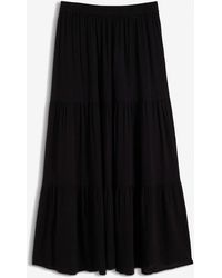 bonprix - Maxi Strokenrok Van Viscose Met Structuur - Lyst