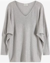 bonprix - Pull En Fine Maille Avec Strass Et Manches Chauve-Souris - Lyst
