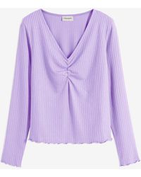 bonprix - Maglia A Costine Con Scollo A V - Lyst
