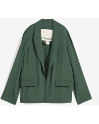 bonprix - Blazer Aus Aus Strukturiertem Crinkle-Viskose-Mix - Lyst