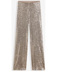 bonprix - Jersey Broek Met Pailletten - Lyst