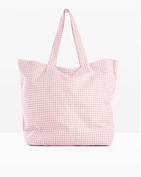bonprix - Canvas Shopper Mit Vichykaro Print - Lyst