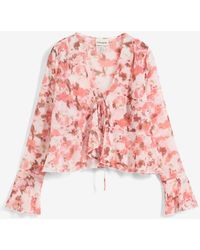 bonprix - Blusa Di Chiffon Con Volant - Lyst