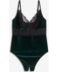 bonprix - Body En Velours Ouvert - Lyst